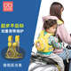 圣菲小象 兒童電動車安全背帶 騎車帶娃神器寶寶坐電瓶車后坐防摔透氣綁帶 黃獅子-【子母雙肩帶收納包】