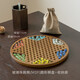 跳棋高檔玻璃球跳跳棋兒童成人彈子大人版老式大號彈珠波子棋木質(zhì) 玻璃珠跳棋(MDF)圓形棋盤