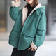 萌菲思肥胖女裝加大碼羊羔絨棉服女中長(zhǎng)款韓版寬松2022冬季新款加厚保暖派克服工裝外套 綠色 大碼均碼【建議100-200斤】