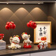 赟婭入戶玄關(guān)擺件招財(cái)貓客廳電視柜酒柜家居軟裝飾品新房喬遷新居禮品 坐姿招財(cái)貓+站姿福氣貓+一對(duì)小貓
