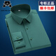 AJGNEAMAIN長(zhǎng)袖襯衫男士正裝襯衫職業(yè)休閑免燙純色長(zhǎng)袖襯衣高端男裝2025新款 5815-11（綠色）【立體有型】 45 碼(建議190-200斤)