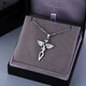 蔓笙天使之翼項鏈男學(xué)生十字架吊墜潮牌簡(jiǎn)約情侶掛件送男友禮物 O型鏈【蝴蝶結盒】