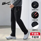 回力運動(dòng)休閑褲男 新款時(shí)尚寬松直筒男褲子 跑步拉鏈口袋百搭系帶長(cháng)褲 黑色 【1件裝】 3XL
