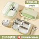 沃德百惠（WORTHBUY）保溫飯盒316不銹鋼上班族學(xué)生專用分格便當(dāng)盒餐盤微波爐加熱飯盒 316兜兜熊4格+餐具+湯碗+袋