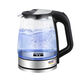 半球電熱水壺家用大容量2.2L加厚玻璃透明藍光煲燒水茶壺自動(dòng)斷電 2.2L