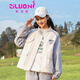 紫洛妮高中生夾克短外套女春裝新款2025秋季初中學(xué)生少女印花小個(gè)子上衣 米色外套 L/165