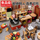 寂皇迷你小廚房真煮全套裝仿真實(shí)版廚具網(wǎng)紅兒童做飯女孩生日禮物玩具 【電爐款】復古小廚房【進(jìn)階一】