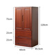 臨山（LINSHAN）衣柜臥室實(shí)木斗柜五斗櫥邊柜陽(yáng)臺柜衣服多功能柜子儲物柜家用 咖啡色對開(kāi)門(mén)60*45.5*120