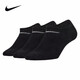 耐克（NIKE）nike耐克襪子運動(dòng)襪男襪女襪夏季訓練襪三雙裝吸汗棉襪透氣休閑襪 SX7678-010【三雙黑色船襪】 M【鞋碼38-42】