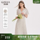 歌莉娅预售| 夏季新品  V领扭结连衣裙  1A6H4KAK0 06D杏底印花（预计5月6日发货） M（预计5月6日发货）