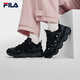 FILA 楊冪同款 斐樂(lè )官方女鞋豌豆鞋厚底老爹鞋2024冬新款休閑運動(dòng)鞋 黑/影黑灰-BD 37.5