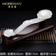 MOREISAN玉石玉如意擺件喬遷新居禮品元寶辦公室客廳家居裝飾品 白玉如意元寶大?？?2分(帶底座錦盒)