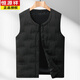 恒源祥高檔中老年爸爸白鵝絨羽絨馬甲男背心內搭內穿保暖秋冬新款 黑色 L