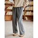 可然樸簡(jiǎn)【敬頌】加厚長(cháng)絨棉毛圈絨休閑褲運動(dòng)褲子女褲冬季直筒長(cháng)褲闊腿褲 格雷灰 M