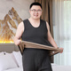 胖大帥加肥加大男胖子無痕圓領(lǐng)背心冬季內(nèi)搭保暖肥仔打底坎肩超大號馬甲 pdd2412兔毛灰色 加絨 4XL (適合200-230斤)
