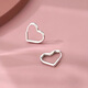 榛橙 S925銀愛(ài)心耳扣女時(shí)尚甜美桃心小眾設計耳釘高級感ins潮精致耳環(huán) S925銀心形耳E43
