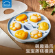 樂扣樂扣寶寶輔食模具蒸糕磨具嬰兒可蒸可烤糕點硅膠蛋糕模具貓爪模具 蒙因藍(lán)【帶裱花袋】