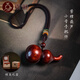 雅姬天然檀木葫蘆手把件紫檀雕刻隨身文玩創(chuàng)意擺件男女實木把玩件飾品 紫檀葫蘆小號手把件-禮盒款