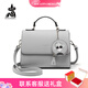 稻草人女包單肩手提包2025新款包包時(shí)尚百搭大容量斜挎女士包包送女友 淺灰色