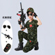 赤尹兒童迷彩服裝男童套裝夏季學(xué)生軍訓(xùn)中大童3-13歲小孩衣服短袖長(zhǎng)褲 軍綠（兩件套+玩具槍墨鏡帽子） 120碼（建議身高1.1米左右）