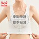 貓人（MiiOW）束胸衣縮胸les內衣加強塑胸帥t女大胸顯小大碼學(xué)生運動(dòng)背心文胸 白色 L 【適合100-115斤】
