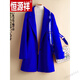 恒源祥輕奢雙面羊絨毛呢子大衣女2025新款中長(cháng)款小個(gè)子西裝外套米白色L_ 寶藍色 3XL_145-160斤