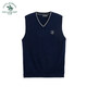 圣大保羅秋冬男裝時(shí)尚V領(lǐng)純羊毛背心合身簡(jiǎn)約潮保暖坎肩舒適百搭上衣 藏青色K8 46/S/160