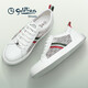 金利來(lái)（Goldlion）男鞋 夏季休閑網(wǎng)面鞋 簡(jiǎn)約韓版小白鞋 男士透氣百搭板鞋男 白色 39
