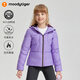 moodytiger兒童防風(fēng)拒水羽絨服冬季男童外套防寒保暖鴨絨服女童連帽羽絨服 蘭花楹紫 165 cm