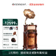 梵尼詩(shī)65S不了琴HiFi留聲機大喇叭經(jīng)典老式LP黑膠唱片機藍牙音響留聲機 茶褐色（渦輪HiFi+銅喇叭）