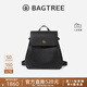 BAGTREE包包樹(shù)采風(fēng)雙肩包女2025年新款大容量通勤書(shū)包真皮女士旅行包背包 黑色 高級小眾
