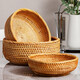 半物生活水果籃藤編果籃圓形編織籃客廳茶幾收納筐面包籃子干果點(diǎn)心零食盤(pán) 秋藤圓形果籃小號