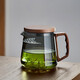 美斯尼玻璃公道杯茶漏一體分茶器加茶漏套裝泡茶器月牙過(guò)濾公杯泡綠茶杯 煙灰 清香泡茶器510ml(有蓋)