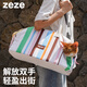 ZEZE休閑貓包外出便攜包背貓袋外出包狗包貓書包背包貓咪抱貓神器 撞色條紋寵物休閑包（米白）