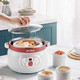 天際（TONZE）隔水燉鍋 電燉鍋 電燉盅 不銹鋼大容量燉盅 隔水燉盅 燕窩燉盅 陶瓷煲燙煮粥鍋 電煲湯鍋 1.8L 適用1-3人(一鍋四膽)