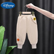 迪士尼女童棉褲加厚女寶寶一條過(guò)冬褲子兒童外穿冬季三層加絨加厚保暖褲 太陽(yáng)花米色三層加厚棉褲 90