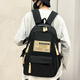 金日滿(mǎn)韓版高中大學(xué)生書(shū)包簡(jiǎn)約新款時(shí)尚雙肩包女潮時(shí)尚休閑背包旅行包 韓版書(shū)包【黑色】