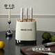 摩卡色【新品上新】刀具廚房套裝菜刀家用廚師刀切片廚具全套水果刀 【鉆石系列 】奶油白 刀具 5件套