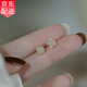 GRAMDA和田玉耳釘女925銀氣質(zhì)耳環(huán)高級(jí)小眾首飾品七夕情人節(jié)禮物送女友 和田玉耳釘/七倉(cāng)配送/當(dāng)次日達(dá)