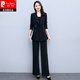 皮爾卡丹西裝職業(yè)套裝女春夏2025年新款修閑氣質(zhì)女神范時(shí)尚洋氣兩件套套裝 黑色 XL