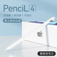 MOYIEAKAN 蘋(píng)果iPad手寫(xiě)筆Pro專(zhuān)用辦公寫(xiě)字apple pencil平替觸控筆mini壓感繪畫(huà)air4/5/6平板電腦觸屏電容筆 觸控版-雅白【防誤觸｜斜壓感｜可磁吸】