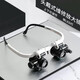 捷驁 維修鑒定鐘表電路板23倍led燈雕刻古玩目鏡高清頭戴式眼罩放大鏡 【升級款-白色】8+23倍