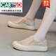 卡帝樂(lè)鱷魚(yú)（CARTELO）女鞋漁夫鞋2025夏季新款一腳蹬懶人鞋厚底休閑單鞋透氣網(wǎng)面蕾絲鞋 卡其色 38