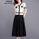 佰藍(lán)嬌兩件套裝女2025夏季新款時尚洋氣質(zhì)小香風(fēng)連衣裙半身裙子夏天 白色 M
