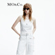 MO&Co.背心撞色假兩件層次感疊穿棉質(zhì)工字背打底內搭外穿摩安珂 本白色 S 160