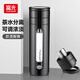 富光玻璃杯耐摔塑玻杯商務(wù)男士泡茶杯玻璃杯茶水分離杯帶提環(huán)便攜 黑色 500ml