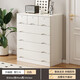魯菏鑫森斗柜 實(shí)木五斗柜簡(jiǎn)約實(shí)木儲物柜臥室抽屜柜客廳收納柜子 白色寬七斗【升級帶鎖款】