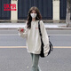 UKMR秋冬季新款慵懶風(fēng)圓領(lǐng)衛(wèi)衣女薄款韓版寬松顯瘦長袖上衣學(xué)生外套女 白灰色薄款 【重磅衛(wèi)衣】 M適合86-105斤【正版品質(zhì)】