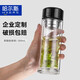 哈爾斯（HAERS）玻璃杯男女水杯雙層隔熱家用帶過濾網透明辦公室泡茶杯 雅黑【破損補發(fā)】 300ml