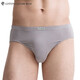 棉文化男士?jì)妊潫o(wú)痕三角褲透氣薄單層80支3D沖模 灰色（中腰） L